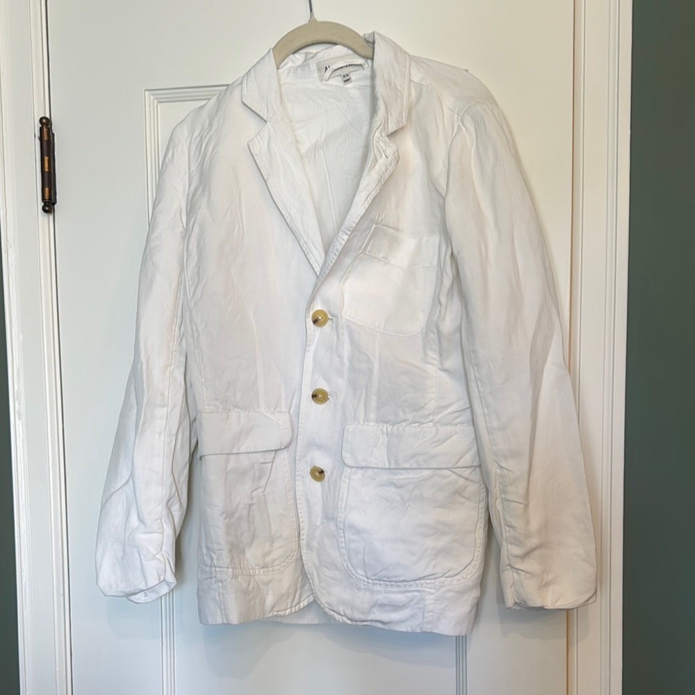 Alex Mill White Blazer Lightweight Cotton